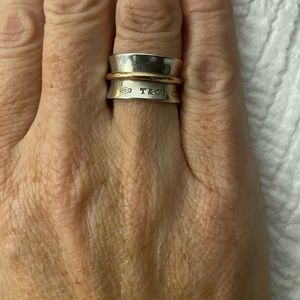 Tiffany Wide Belted Ring with Rose Gold